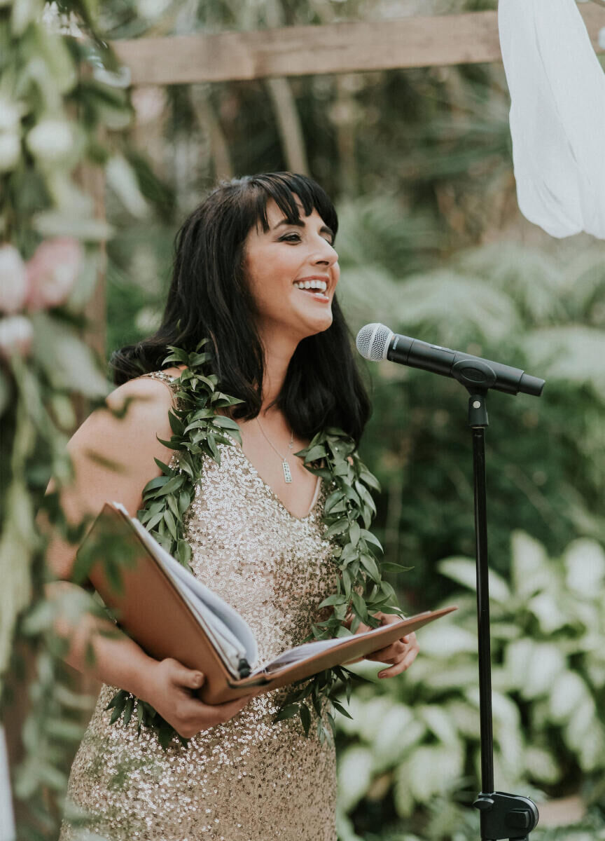 Wedding Tips: Alisa Tongg officiating a ceremony.